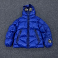 Veste d'hiver chaude imperméable écologique pour homme, grande taille, épaisse, de haute qualité, coupe-vent, avec capuche à lunettes, fermeture éclair longue