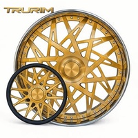 2 Buah Velg Kawat Alloy Chrome Gold Deep Dish Cross Lace 15-16 Inch 5x112 Mercedes W205 C63 CLS Classic AMG