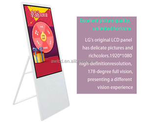 43-55 Zoll Faltbares Schlankes LCD-Werbedisplay Angepasster Mediaplayer <span class=keywords><strong>Totem</strong></span> 6mm Pixelabstand für Aufzüge Benutzerdefiniertes Logo Digitales Poster - Product Image 4