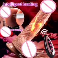 Sex Toy Féminin le Moins Cher Chauffant Extensible Télécommandé Gode Géant