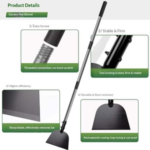 Multifunctional Detachable Stainless Steel Garden Shovel <b>Scraper</b> Ice Metal Shovel Weeding Digging Tool for Yard Lawn <b>Patio</b> - Product Image 3