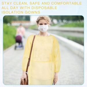 Esthetician <b>Disposable</b> Plastic Non-Woven ESD Universal Cleanroom Class II Sanitary 10kg/Carton 55g Fall Fabric <b>Apron</b> Safety - Product Image 4