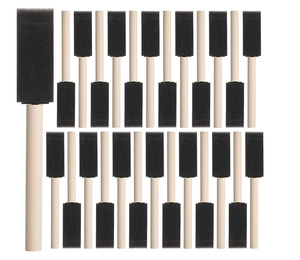 Mật Độ Cao 40Pcs Bàn Chải Bọt Bàn Chải Bọt Biển Bàn Chải Bằng Gỗ Xử Lý Polyester Bọt Sơn Bàn Chải - Product Image 1