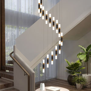 Lustre moderne pour villa, escalier tournant, <span class=keywords><strong>luminaire</strong></span> <span class=keywords><strong>long</strong></span>, salon, salle à manger, lampe, bâtiment duplex, lustres LED, <span class=keywords><strong>luminaire</strong></span> <span class=keywords><strong>suspendu</strong></span> - Product Image 6