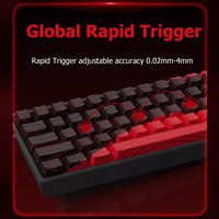 Clavier MADLIONS MAD68 noir et jaune, touches profilées, interrupteurs magnétiques Po, clavier de jeu PRO 8000Hz pour le jeu