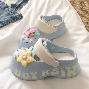 2026 New Women EVA Clogs, Platform Height Up <b>Closed</b> <b>Toe</b> Non-slip Slides For Outdoor Beach Summer Daily Wear - Product Image 5