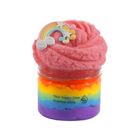 Slime moelleux en forme de cornet de glace, argile colorée effet nuage de soie, jouet DIY fait main, jouets sensoriels anti-stress doux et extensibles