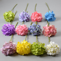 Hydrangea artificiel en soie, toucher réaliste, haute qualité, fleurs de mariage, panneaux à branche unique, décoration murale et de sol