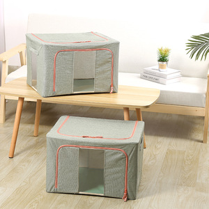 Cestas de Almacenamiento KUYUE, Bolsas de Almacenamiento, Cajas de Almacenamiento, Cestas de Tela Plegables Transparentes, Cesta de Fieltro Oxford Plegable con Ventana de Metal <span class=keywords><strong>1.16</strong></span> - Product Image 3