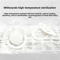 Nouvelle sucette pour adultes du fabricant, en silicone sans BPA ni phtalates, design à grande ouverture, poignée, débit variable, aide au sommeil, apaisement émotionnel