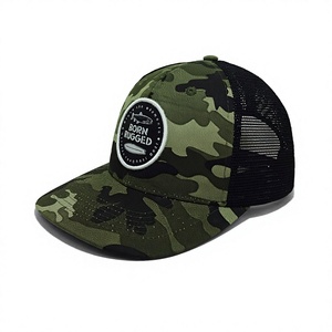 Casquette Trucker 6 Panneaux Structurée en Maille Camouflage avec Patch Tissé Personnalisé, Style Vintage Classique d'Extérieur pour Adultes, Fabriquée au Vietnam - Product Image 2