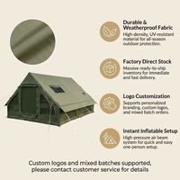 12 ㎡   Tente de camping gonflable 4 saisons, imperméable, résistante aux UV, en Oxford 300D, installation rapide, logo personnalisé, tente familiale de luxe pour l'extérieur