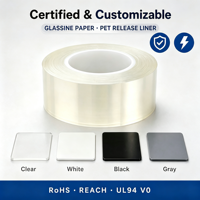 Ruban adhésif double face sans support, ultra-fin, haute transparence, sans résidu, 0,02-0,2 mm, pour batterie EV, FPC, écran, 3C, OEM