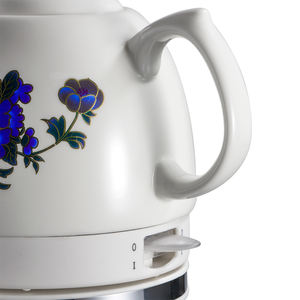 Şakayık çiçek desen 1.2L çay su ısıtıcısı çaydanlık su kazanı demlik elektrikli su ısıtıcısı seramik SU ISITICI - Product Image 5