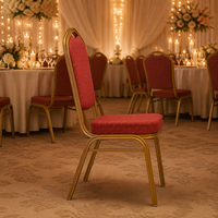 Chaises de salle à manger d'hôtel pas chères, empilables, avec coussins en tissu, design moderne pour mariages et banquets, utilisation intérieure/extérieure