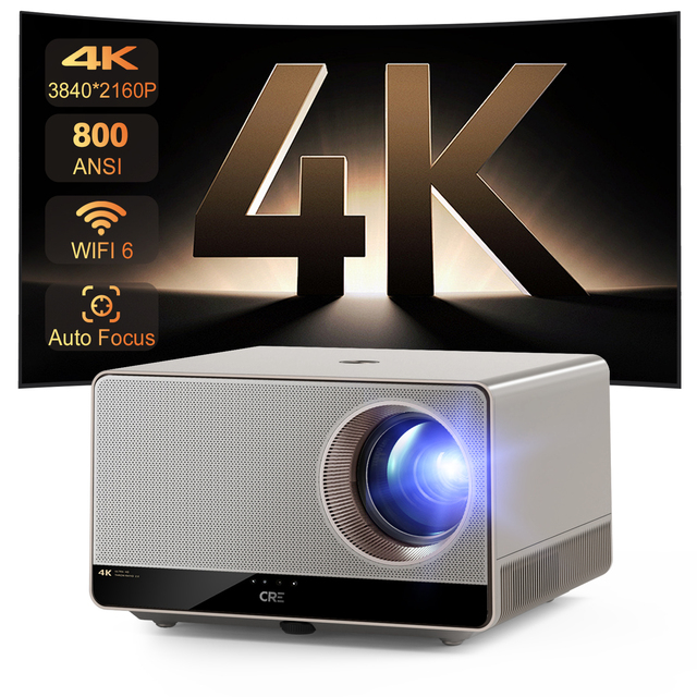 U1 Native 4K LCD LED Projector 8000 Lumens Fully Sealed Dustproof Android GTV for Auto Focus Auto Keystone WiFi6 Home Business