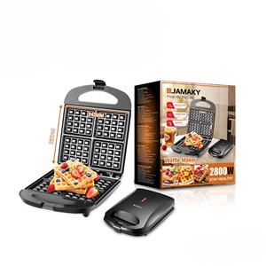 JAMAKY Professional 2800W <span class=keywords><strong>4</strong></span>-Slice Waffle Maker, Parrilla eléctrica antiadherente con control automático de temperatura - Product Image 5