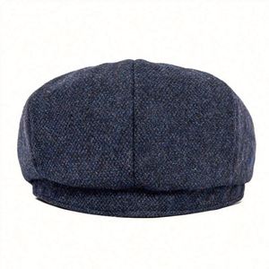 Bérets en laine unisexe rétro style newsboy à grande visière avec boucles, casquette octogonale Peaky pour l'extérieur et les voyages, taille unique, vente en gros - Product Image 6