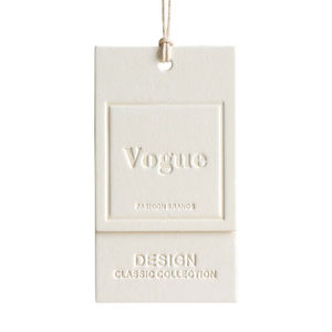 Etiqueta de lujo personalizada para ropa, etiqueta de precio de marca de ropa, logotipo 3D, etiqueta colgante de papel - Product Image 4