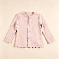 Veste de yoga personnalisée pour filles, couleur unie, manches longues, cardigan boutonné avec ourlet festonné, vêtements de sport ODM OEM pour le printemps et l'automne