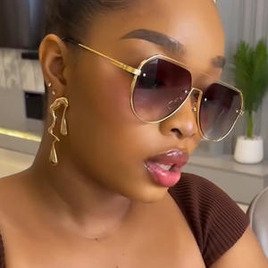 9510 New Modern Retro Punk Double Beam <b>Round</b> Sunglasses for Women Men Vintage Driving Hollow Out Metal Frame <b>Sun</b> <b>Glasses</b> Shades - Product Image 4