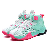Meilleures ventes Baskets à boucle pivotante en maille pour enfants Chaussures de basket-ball de marque pour enfants
