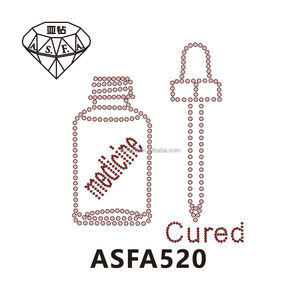 ASFA520 Strass à dos plat Hot Fix Fer pour robe bling et sweat à capuche en strass personnalisé avec votre propre logo à la mode - Product Image 2