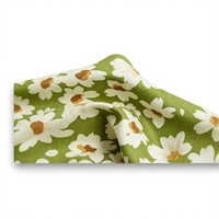 Tissu sergé imprimé floral vintage français de 0,5 mètre pour robe d'été, chemisier et jupe pour femme