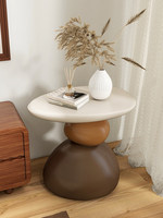 Table à thé minimaliste médiévale en résine, mobilier de salon avec rangement, installation facile, porte-bonheur haut de gamme