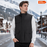Gilet matelassé chaud d'hiver personnalisé avec logo pour hommes et femmes, col montant, multipoches, veste sans manches de travail, vêtement de travail OEM ODM