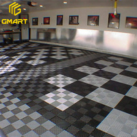 Dalles de terrasse flottantes Gmart de haute qualité, noires, 12 mm, imperméables, à emboîtement, 1 m², dalles de gym, revêtement de sol pour garage, résistant aux UV