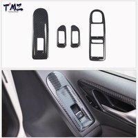 Kit de décoration de cadre de levier de vitesses style fibre de carbone GTI/AT, accessoires intérieurs complets pour Volkswagen Golf Mk6 2010-2012 LHD