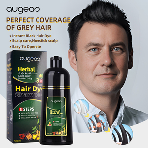 Oferta Especial: Tinte Capilar Augeas 3 en 1 Negro Sin Amoníaco, Permanente, Cubre Perfectamente el Cabello Blanco y Gris, con Extractos Herbales de Ginseng - Product Image 2