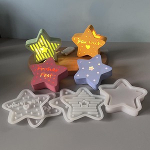 <span class=keywords><strong>Moule</strong></span> en silicone HY en forme d'étoile creuse pour résine, <span class=keywords><strong>moule</strong></span> pour boîte à bougie en forme d'étoile de Noël, pour porte-stylo, pendentif en plâtre, décoration intérieure - Product Image 2