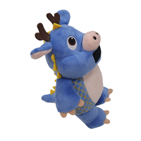 Peluche Dragon Bleu Doux et Moelleux, Coton PP 100% Polyester Brodé, Unisexe, Vente en Gros Usine OEM ODM pour Anniversaire