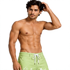 <b>Mens</b> Board Shorts Printed Quick Dry Casual Swim <b>Trunks</b> Drawstring Waist Pockets Beach Graphic Polyester Fabric Custom Logo OEM - Product Image 1