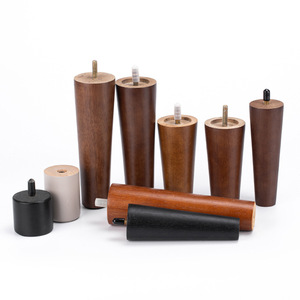 Patas redondas de madera maciza de estilo chino al por mayor, patas universales para mesas de centro, sofás y muebles de TV, incluidas - Product Image 3