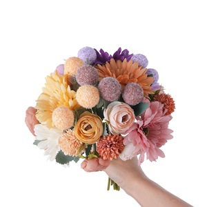 ดอกเจอร์เบอร์ราประดิษฐ์ CallaFloral ก้านเดี่ยว สีเหลือง สีแดงไวน์ สีส้ม สีขาวนม สีม่วง สำหรับตกแต่งภายใน - Product Image 5