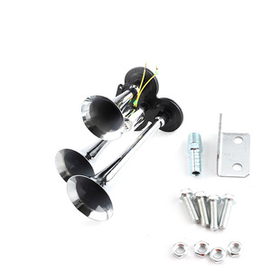 CHSKY 3 Pipe Trompette Modifié Bouche Ronde Électrolytique <span class=keywords><strong>Klaxon</strong></span> À Gaz Voiture Grand <span class=keywords><strong>Camion</strong></span> <span class=keywords><strong>Klaxon</strong></span> À Air Électrique - Product Image 5