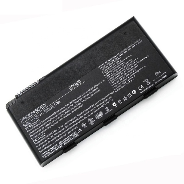 OEM Quality Laptop Battery BTY-M6D for MSI GT680R GT683 GT683DX GT685 GT780R GT780DX GT783R E6603 11.1V 87WH