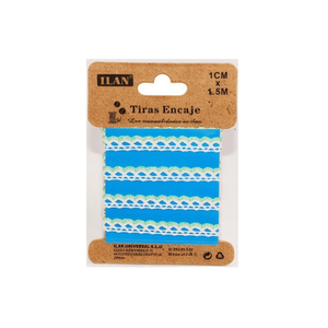 Cinghie in pizzo Ilan 1 cm x 1,5 m verdi per artigianato e cucito - Product Image 1