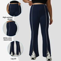 P02508 Pantalon de yoga d'exercice sexy à séchage rapide pour la peau, grande taille pour femmes, pantalon d'entraînement de fitness respirant à taille haute