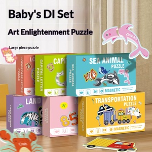 Puzzle magnétique transfrontalier <span class=keywords><strong>pour</strong></span> enfants, jouet éducatif <span class=keywords><strong>pour</strong></span> bébé, aimant de réfrigérateur, alphabet, animaux, <span class=keywords><strong>anglais</strong></span> - Product Image 1