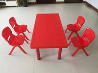 Table d'activités ronde verte robuste pour enfants, ensemble de bureau d'étude en plastique durable pour garderie et mobilier de crèche