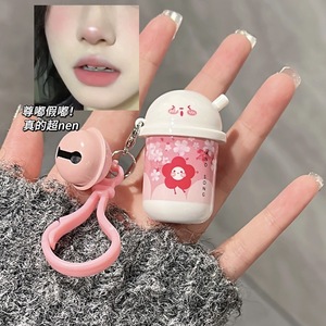 ลิปกลอสเนื้อแมทแบบกระปุกกลมน่ารักพร้อมพวงกุญแจรูปกระดิ่งเล็ก ขายส่งและปลีก - Product Image 1