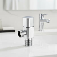 Robinet d'angle moderne en acier inoxydable personnalisé, accessoires de robinetterie, installation facile pour salles de bain, cuisines et appartements