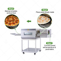 Horno Comercial para Pizza, Eléctrico/a Gas, con Banda Transportadora de 15, 18 y 32 Pulgadas