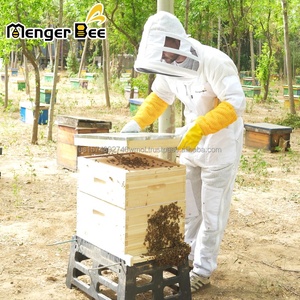 Nouvelle ruche à abeilles MengerBee en bois de sapin, 2 couches, polie, Langstroth, 10 cadres, non assemblée, équipement d'apiculture, garantie 1 an - Product Image 5