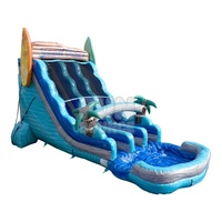 FUB BOUNCE 20FT Good Vibes Tobogán Inflable de PVC de Doble Carril para Uso Comercial en Exteriores