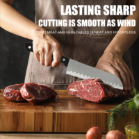Ensemble de couteaux de cuisine avec couteau Santoku, éplucheur et ciseaux. Manche en PP antidérapant, antirouille. Idéal pour le poisson, la viande, les herbes et l'épluchage des fruits.